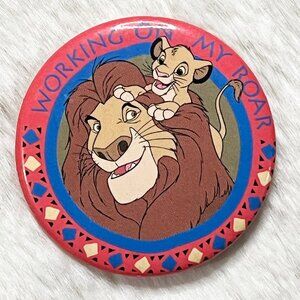 🔮 5/$25 Vintage Disney Lion‎ King Mufasa Simba Working On My Roar Pin